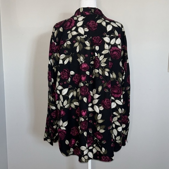 Rock & Republic Romantic Roses Button Down Shirt Size  XL - Picture 7 of 9